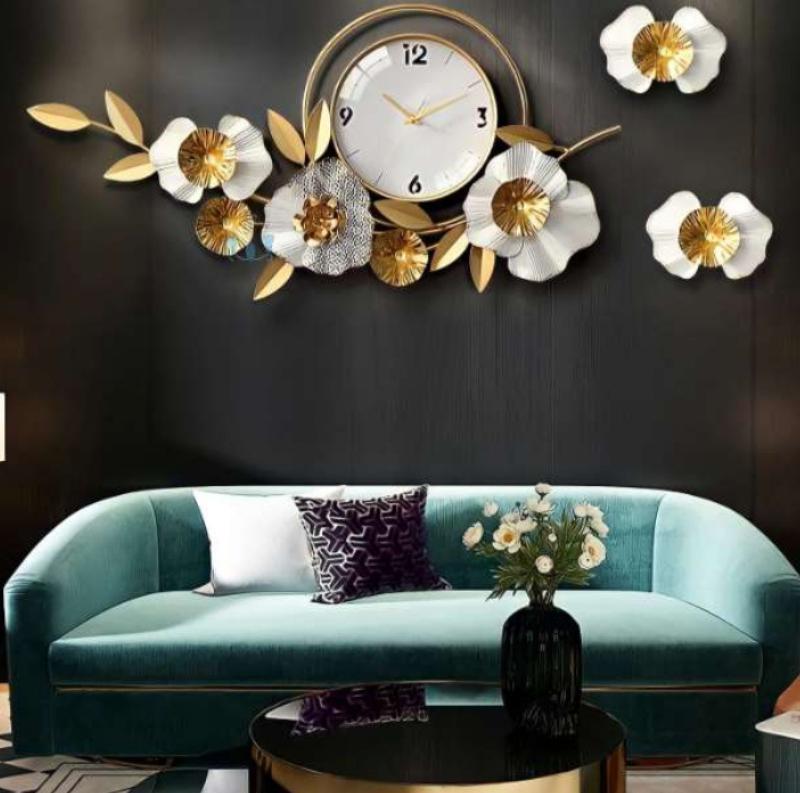 White And Gold Wall Clock