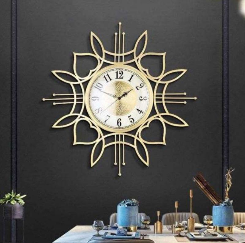 Golden Metal Wall Clock