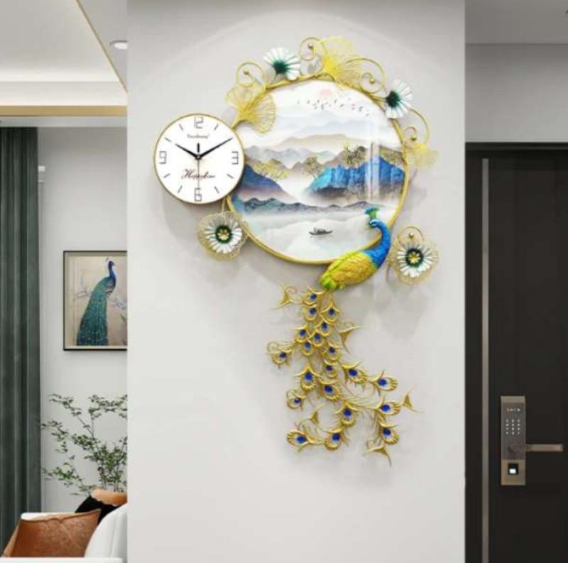 Homs Decor Golden Wall Clock 